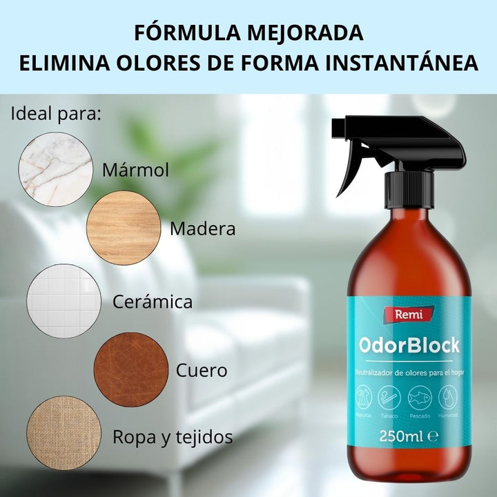 Remi - OdorBlock Neutralizador de olores Spray Multiusos