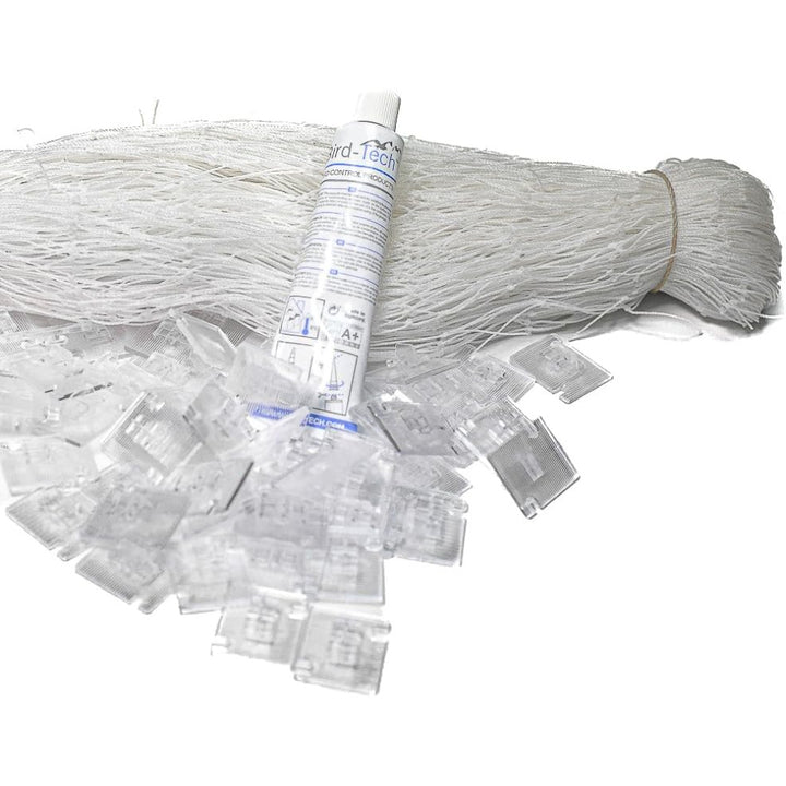 Remi - Red de Protección para Gatos Blanca con Fijaciones y Silicona para Balcones