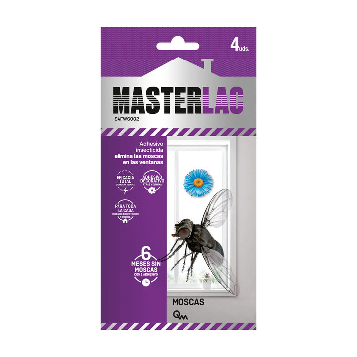 Quimunsa - Masterlac Adhesivo-Flor Insecticida decorativo para ventanas