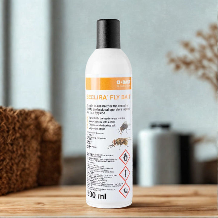 Seclira Fly Bait - Cebo en aerosol contra moscas 500 ml