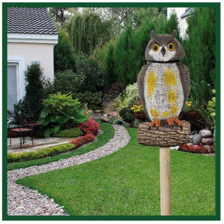 Massó – Búho Eólico Espantapájaros Realista para Balcones y Terrazas