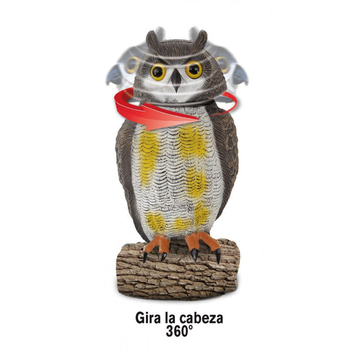 Massó – Búho Eólico Espantapájaros Realista para Balcones y Terrazas
