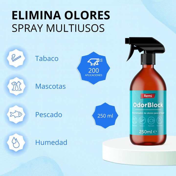 Remi - OdorBlock Neutralizador de olores Spray Multiusos