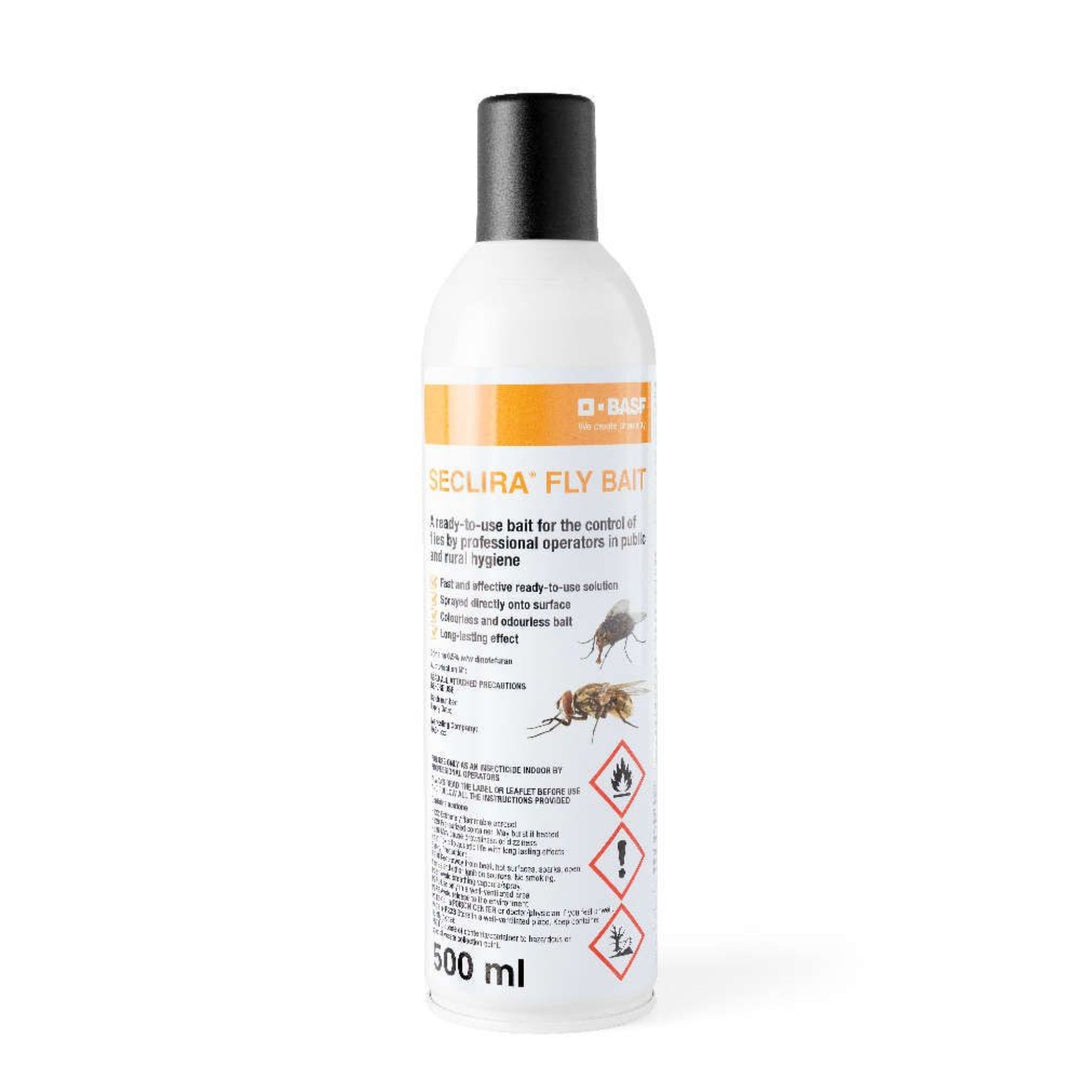 Seclira Fly Bait - Cebo en aerosol contra moscas 500 ml