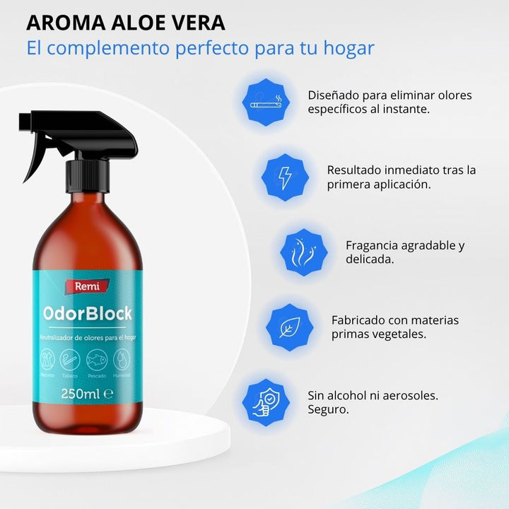 Remi - OdorBlock Neutralizador de olores Spray Multiusos