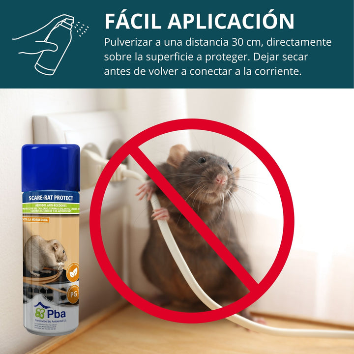 Scare-Rat Protect 500 ml – Aerosol Antiroedores Protección de Cables y Materiales