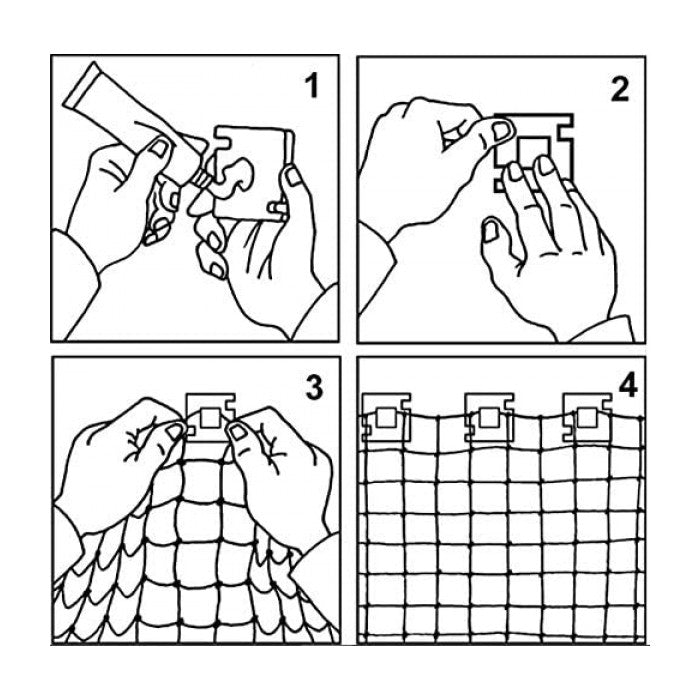 Clips Fijación Red + Adhesivo Remi