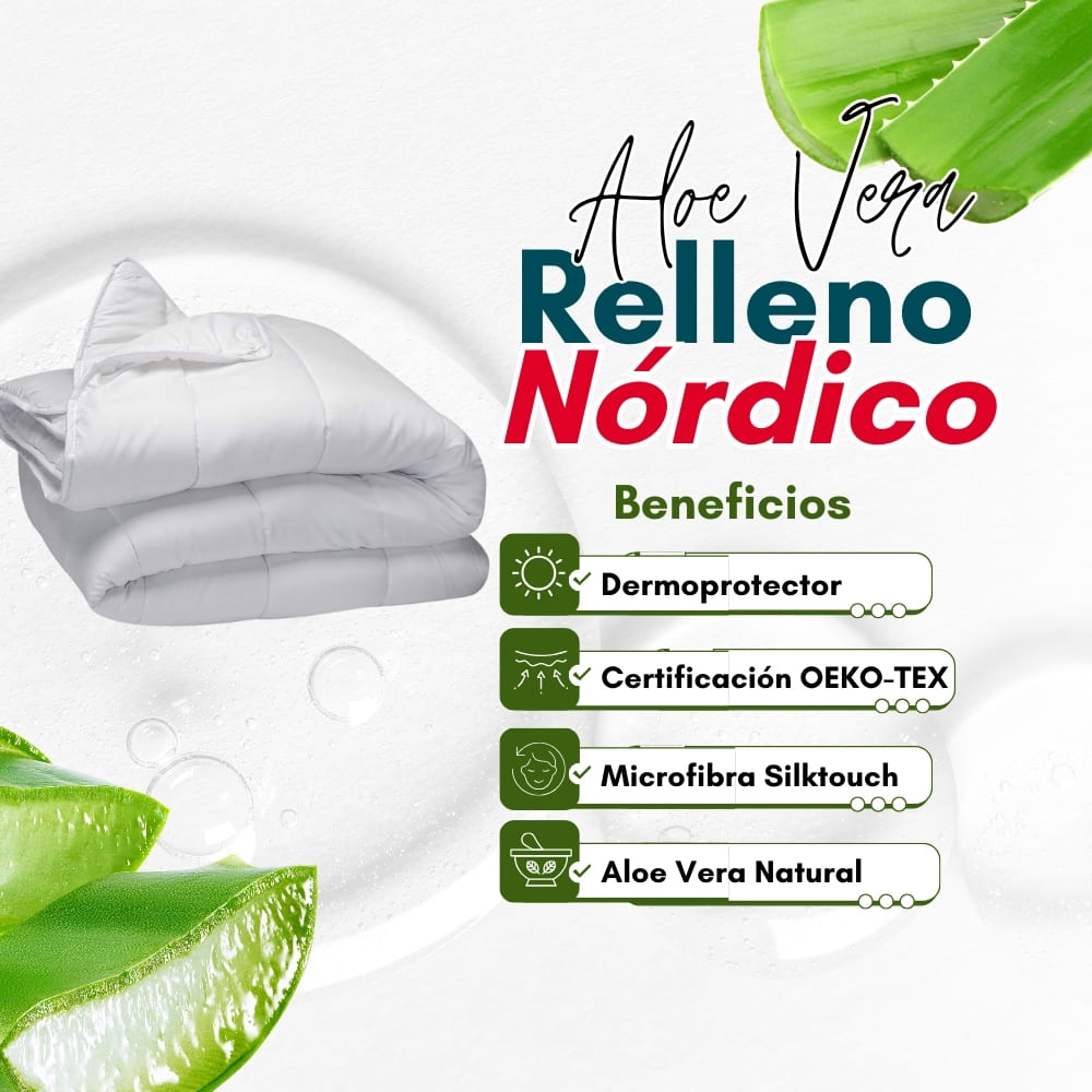 Relleno Nórdico, Edredón nórdico Aloe Vera 300gr/m²