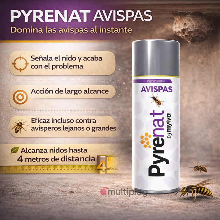 Pyrenat - Insecticida Avispas aerosol 600 ml eliminar avisperos