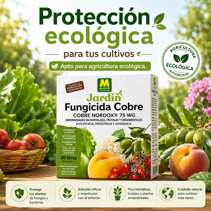 Preben - Fungicida Cobre ECO 50 g Massó para Mildiu, Repilo y Bacterias