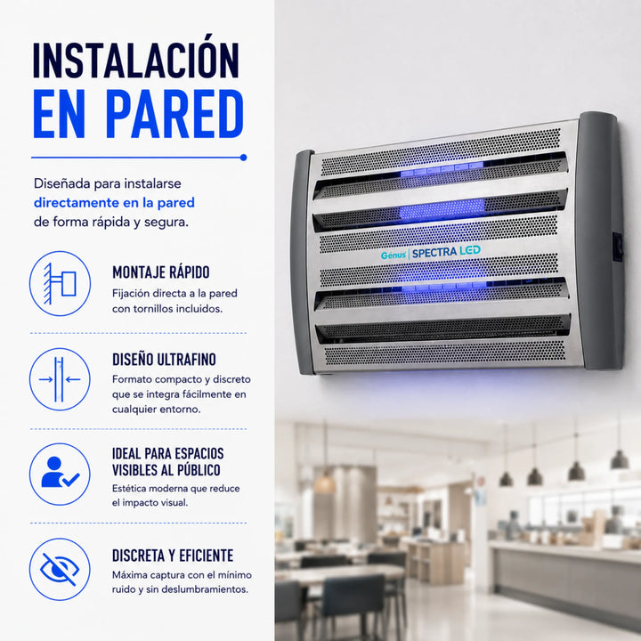 Insect-O-Cutor - Spectra LED Trampa Profesional de Moscas e Insectos Voladores