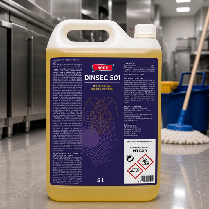 Dinsec 501 Insecticida Profesional para Cucarachas e Insectos Rastreros | Uso Ambiental e Industria Alimentaria