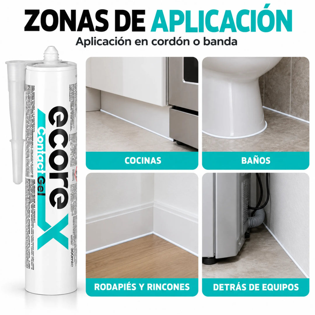 Ecorex Contact Gel 300 ml es un insecticida de contacto con cipermetrina al 0,25 %, eficaz contra cucarachas, hormigas, chinches y otros insectos rastreros.