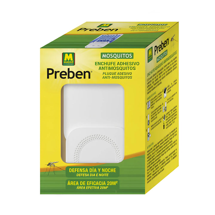 Enchufe antimosquitos adhesivo Preben con luz y placa adhesiva
