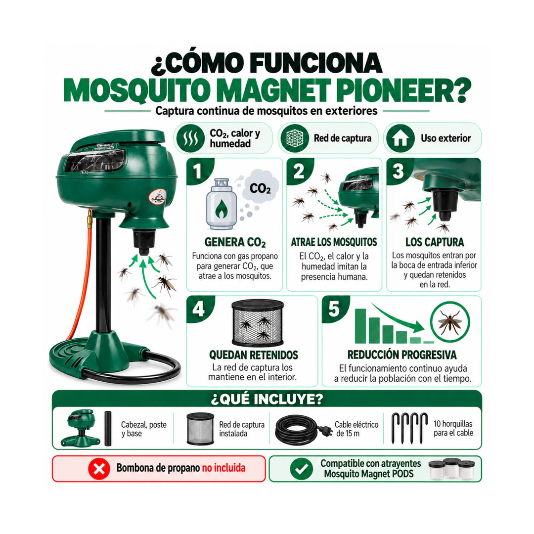 Trampa para mosquitos de jardín Mosquito Magnet Pioneer