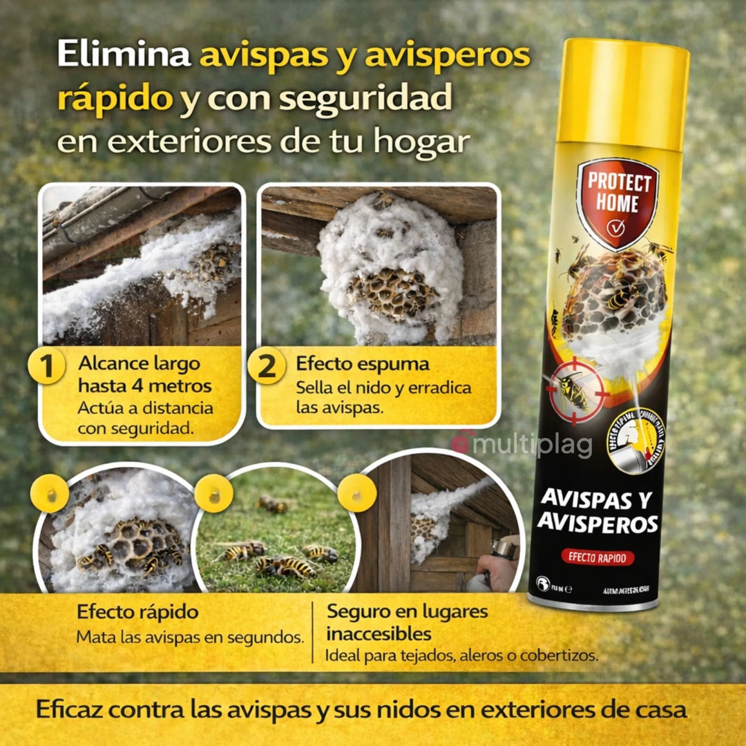 Protect Home - Insecticida Espuma Avispas de largo alcance