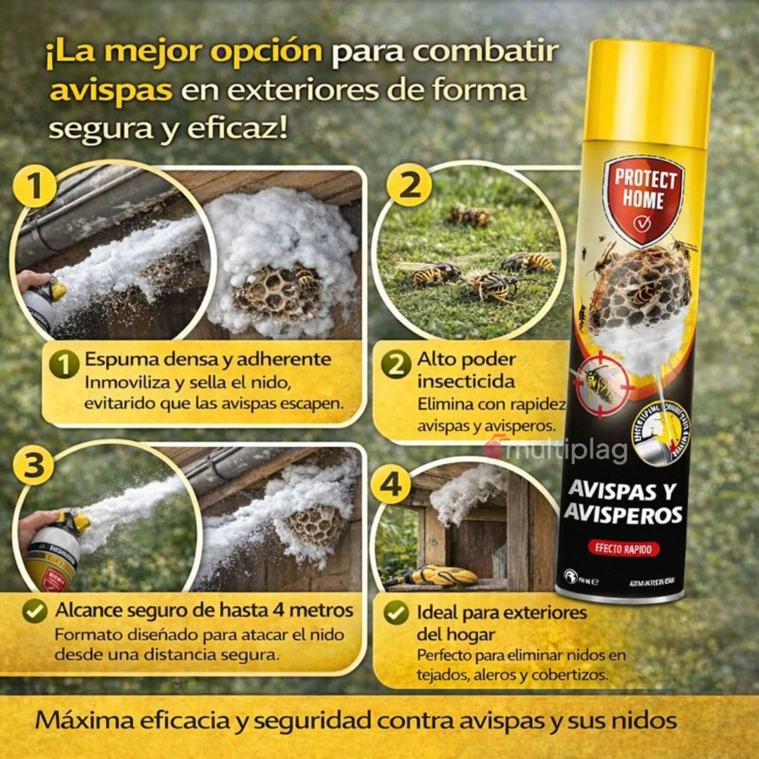 Protect Home - Insecticida Espuma Avispas de largo alcance