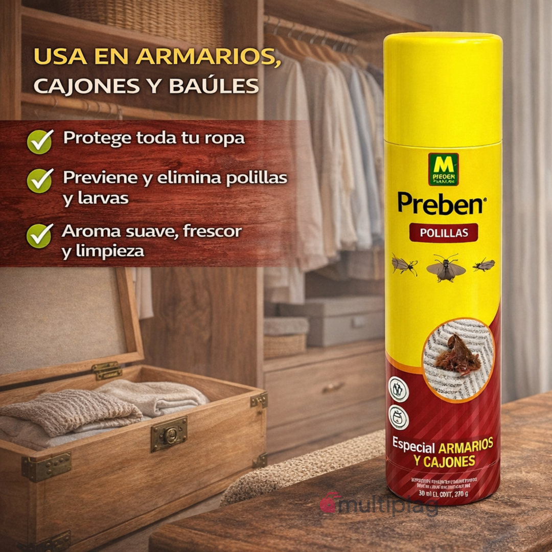 Spray anti polillas ropa Preben aroma manzana 300 ml