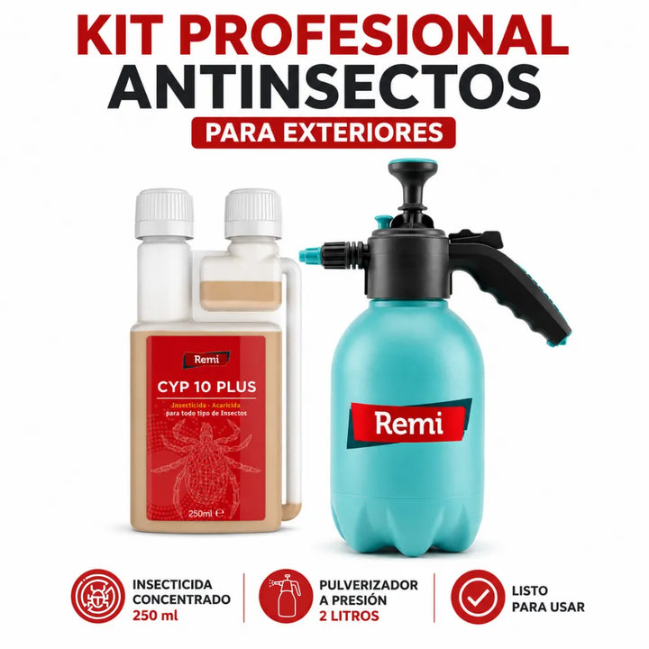 Insecticida concentrado de alto rendimiento con equipo de pulverización incluido