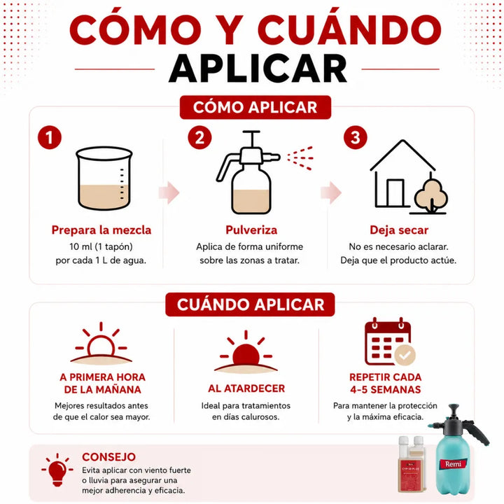 Insecticida concentrado de alto rendimiento con equipo de pulverización incluido