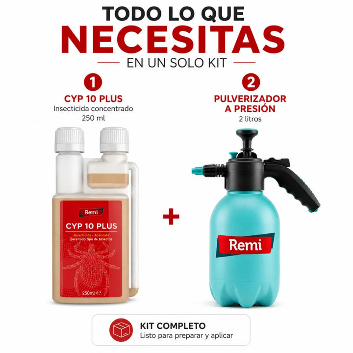 Insecticida concentrado de alto rendimiento con equipo de pulverización incluido