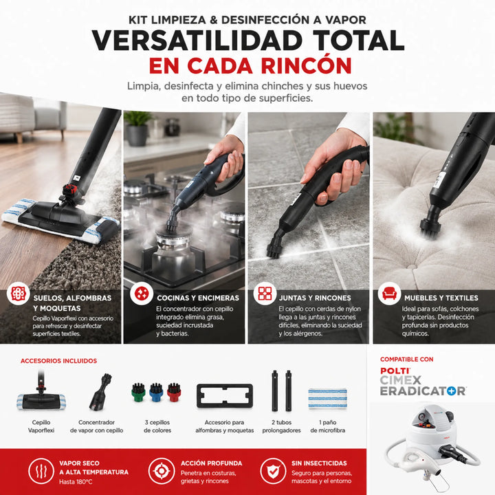 Accesorios de limpieza para Polti Cimex Eradicator