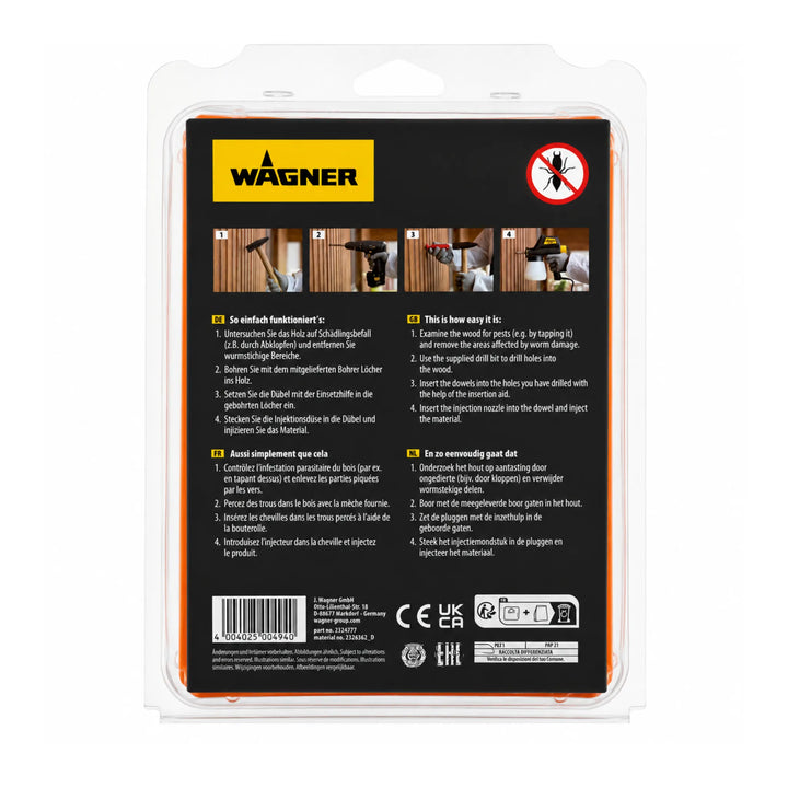 Kit aplicación Wagner W180TB para inyección de protectores de madera