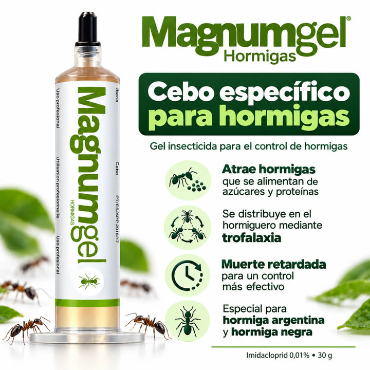 Gel Insecticida especialmente formulado para el control efectivo de hormigas que se alimentan de azúcares y proteínas. Su fórmula avanzada garantiza una eliminación completa y duradera, proporcionando una solución definitiva a tus problemas de plagas.