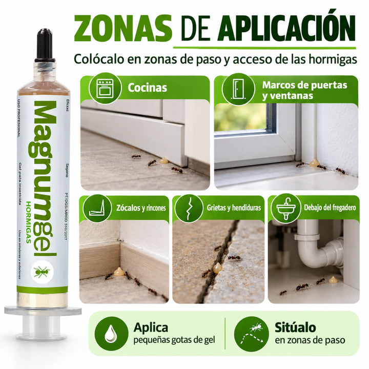 Gel Insecticida especialmente formulado para el control efectivo de hormigas que se alimentan de azúcares y proteínas. Su fórmula avanzada garantiza una eliminación completa y duradera, proporcionando una solución definitiva a tus problemas de plagas.