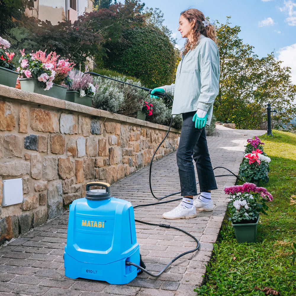 Matabi e10 LT Pulverizador a batería con boquillas intercambiables y doble filtrado