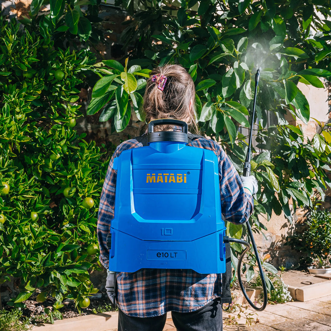 Matabi e10 LT Pulverizador a batería con boquillas intercambiables y doble filtrado