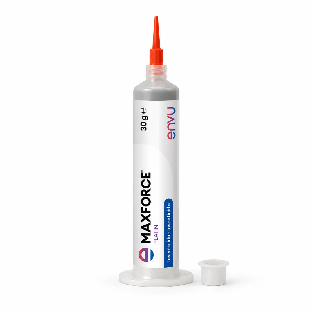 Maxforce Platin es un gel insecticida para cucarachas y lepismas con clotianidina y perlas azules que atraen a las ninfas, favoreciendo el control de todo el ciclo de vida de las cucarachas.