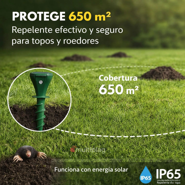 Massó - Tornillo Repelente de Topos Solar ROE 3 unidades 650 m²