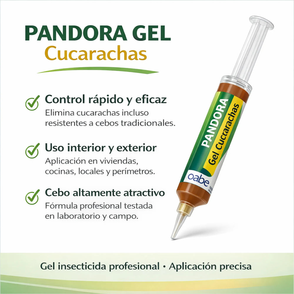 Cebo en gel Pandora 35gr para cucarachas resistentes a otros cebos