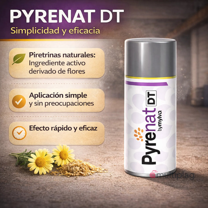 Insecticida Pyrenat DT contra insectos voladores y rastreros