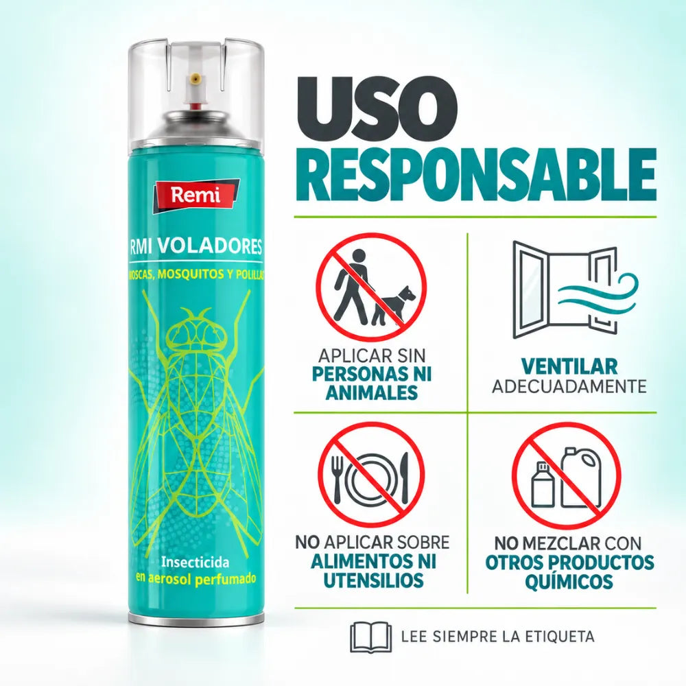 RMI Voladores aerosol insecticida perfumado formato de 600 ml con fragancia a manzana