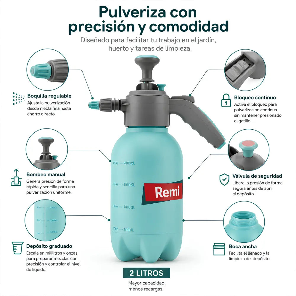 Pulverizador diseñado para el cuidado de plantas, huertos y tareas de limpieza