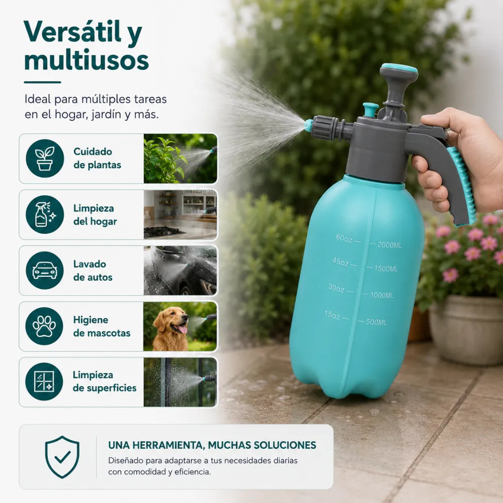 Pulverizador diseñado para el cuidado de plantas, huertos y tareas de limpieza