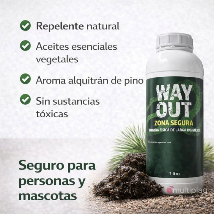 WayOut - Repelente para Serpientes y Reptiles 1 L granulado