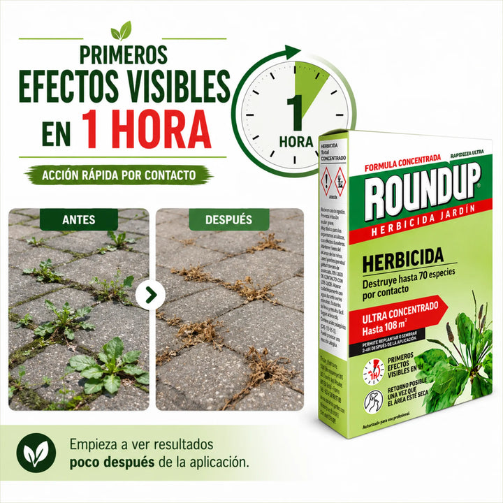 Herbicida Roundup ECO Concentrado 250 ml tratamiento para patios, caminos y jardines