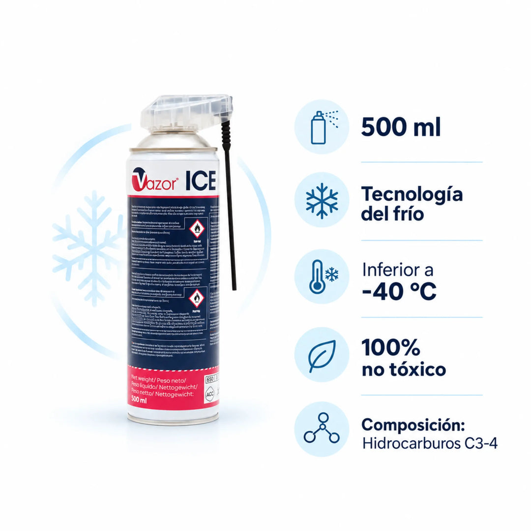 Spray congelador anti insectos con acción por frío inferior a -40 °C. Elimina rápidamente insectos rastreros y voladores sin insecticidas ni residuos. Fácil de usar, ideal para hogares y superficies sensibles.