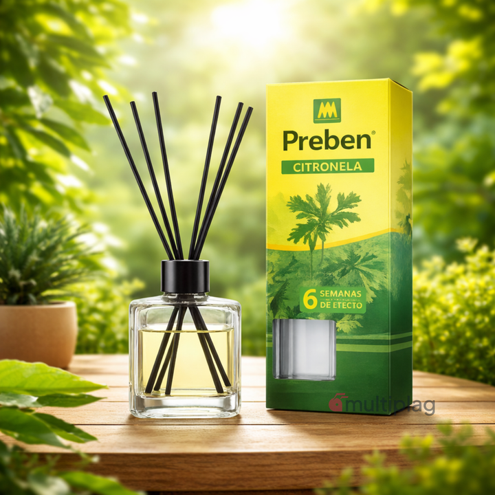 Ambientador citronela Preben mikado 90 ml para terrazas y balcones