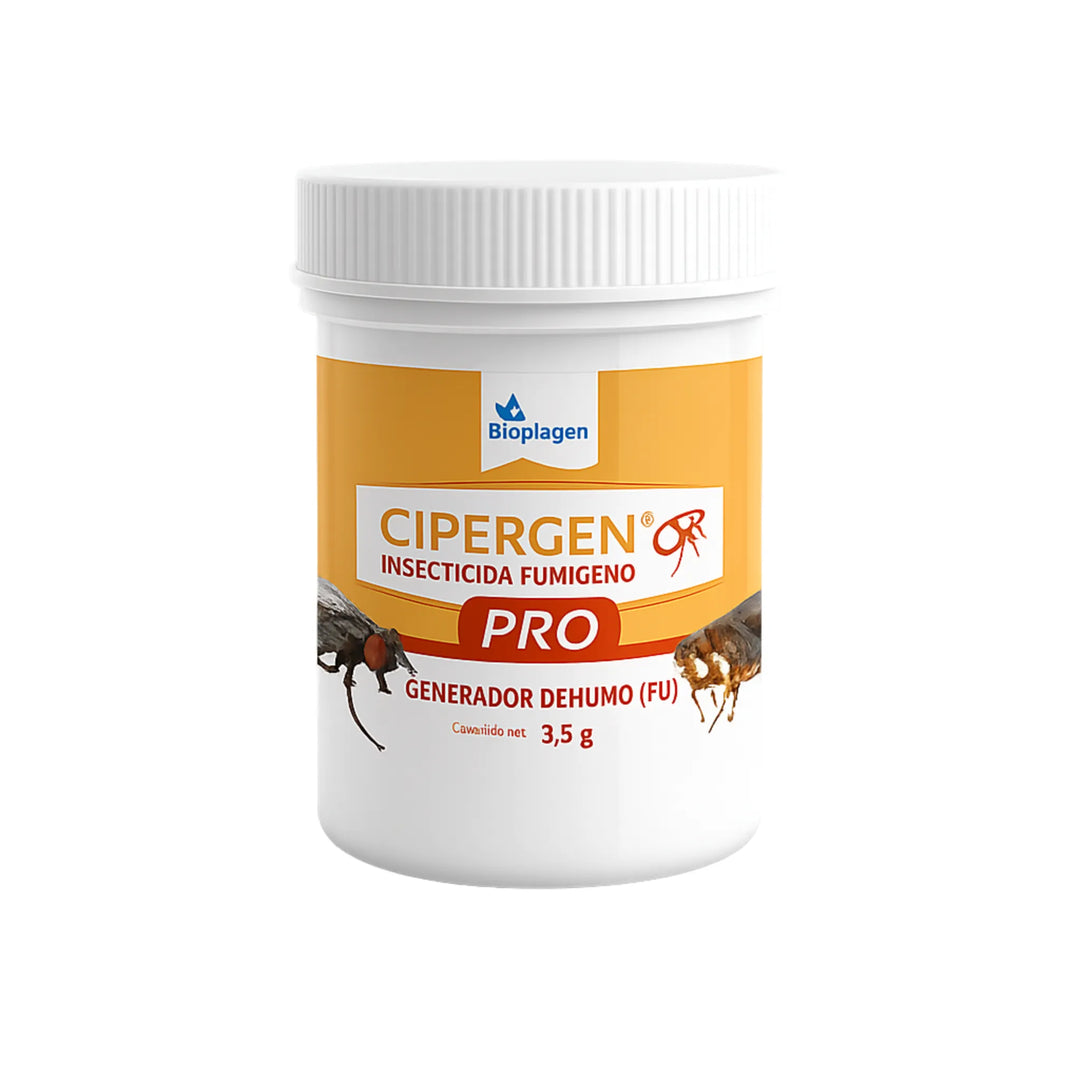 Fumígeno CIPERGEN PRO 3,5 g con permetrina para moscas, cucarachas y plagas del grano