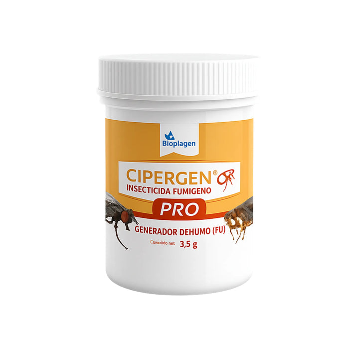 Fumígeno CIPERGEN PRO 3,5 g con permetrina para moscas, cucarachas y plagas del grano
