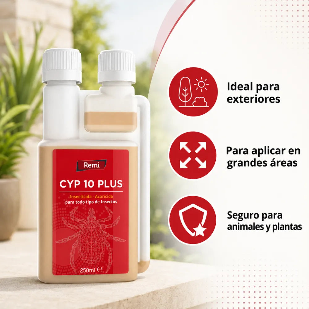 Insecticida Acaricida Concentrado Emulsionable Cipermetrina acaros - Remi Hogar - Remi Hogar