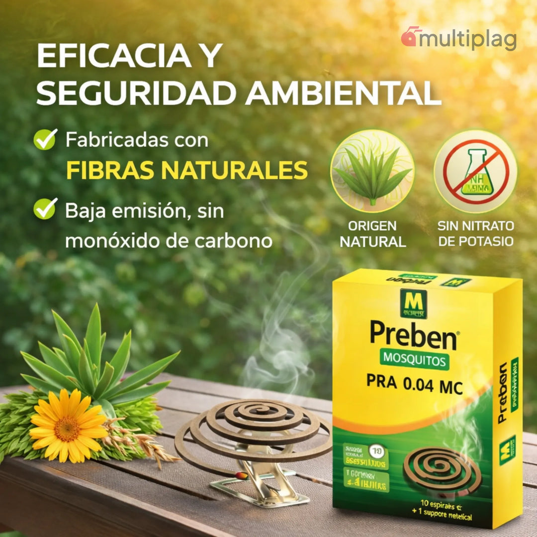 Preben espirales con praletrina para mosquito tigre y mosquitos comunes en exteriores