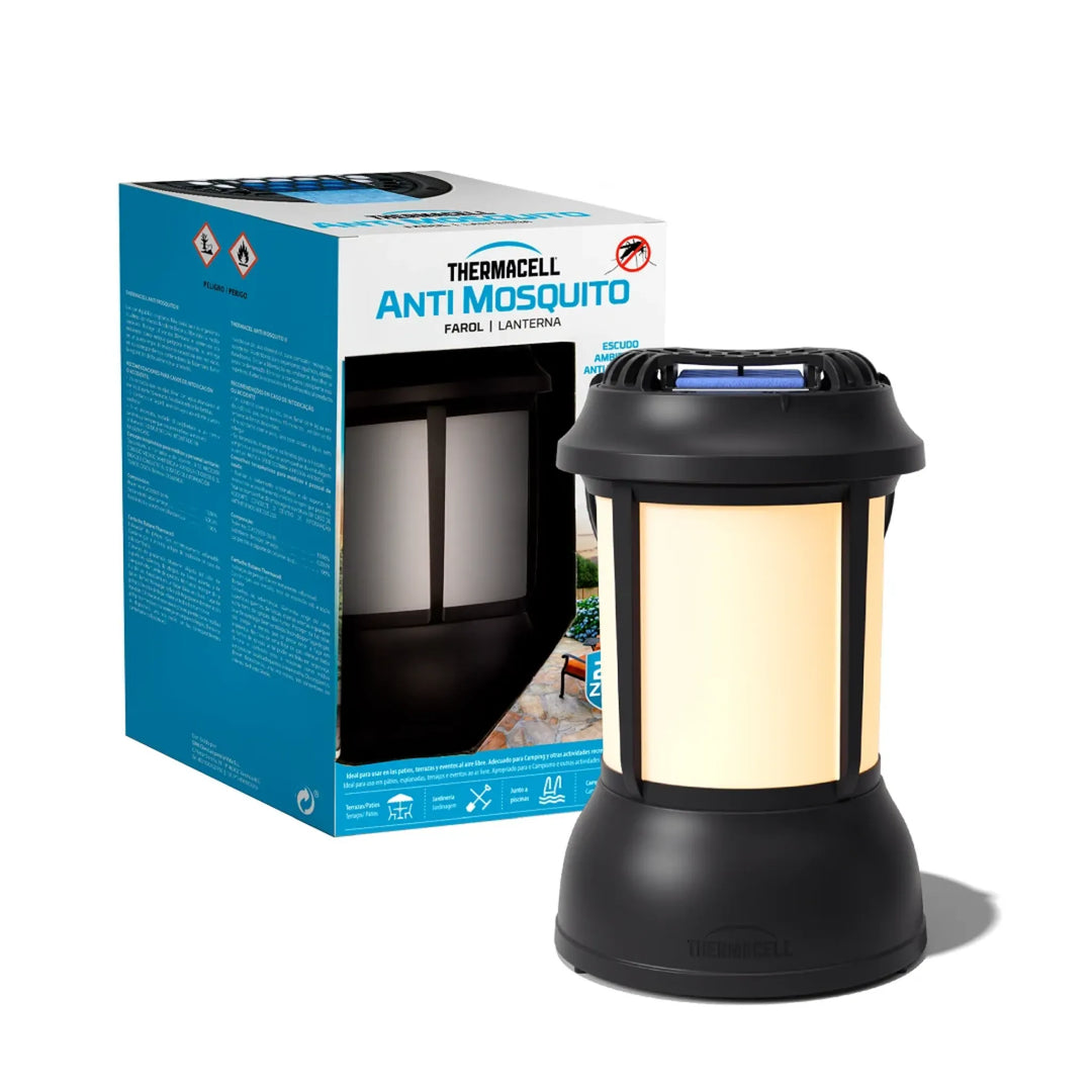Sistema portátil farol LED Thermacell para crear una zona protegida frente a mosquitos