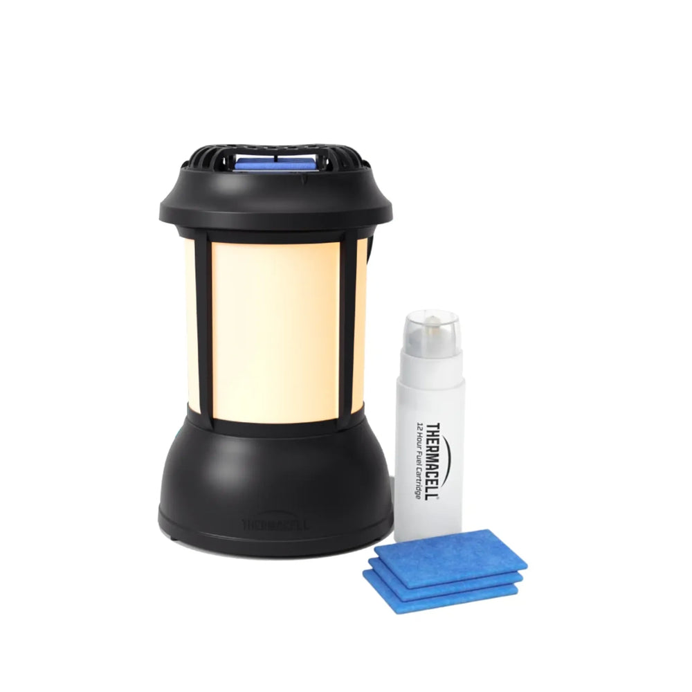 Sistema portátil farol LED Thermacell para crear una zona protegida frente a mosquitos