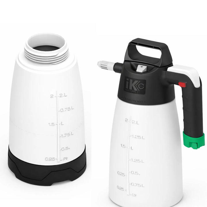 Pulverizador IK MULTI Pro 2 360º con alta resistencia química a ácidos y desinfectantes para control de plagas