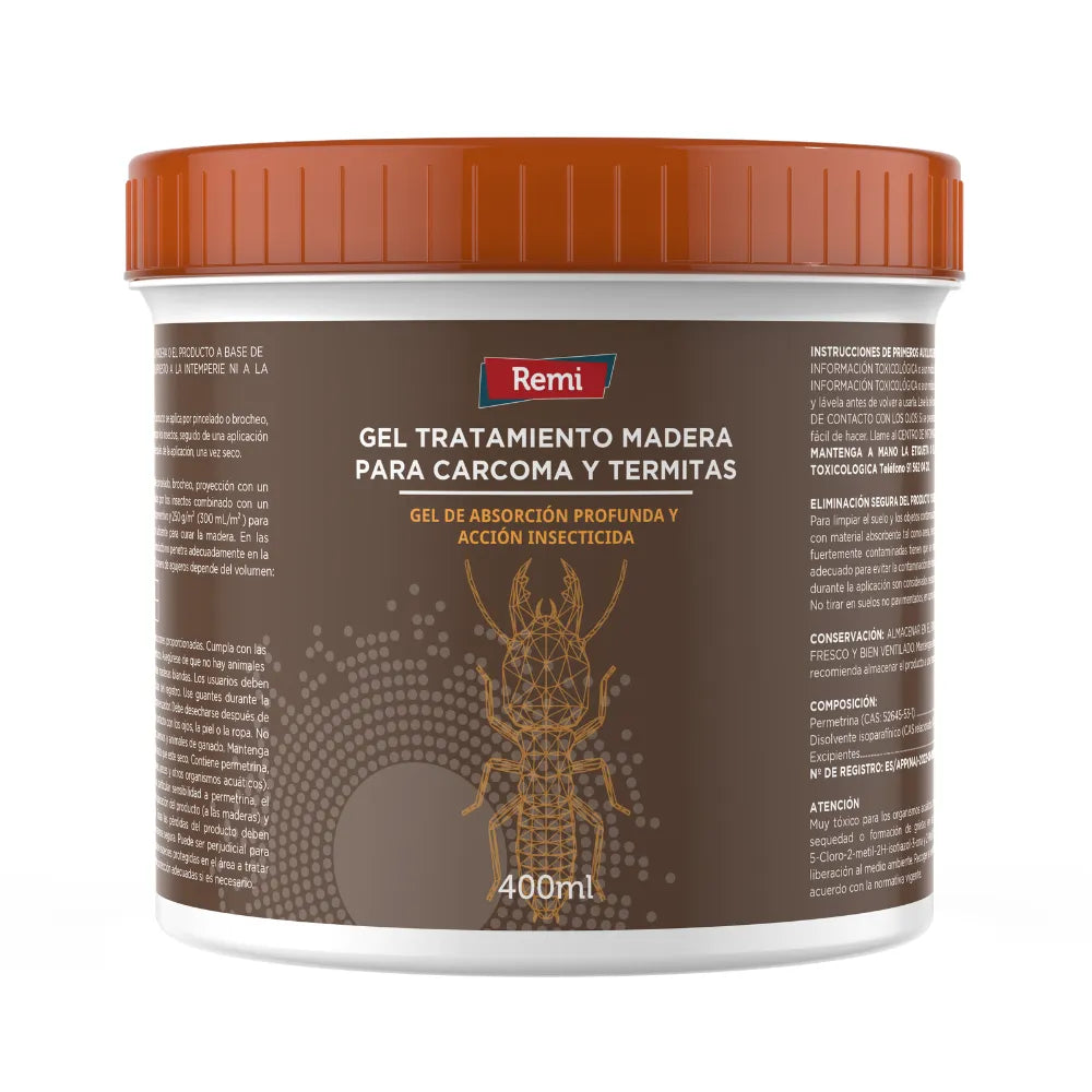 Gel Protector para Madera contra Carcoma y Termitas insecticida para madera con acción preventiva y curativa